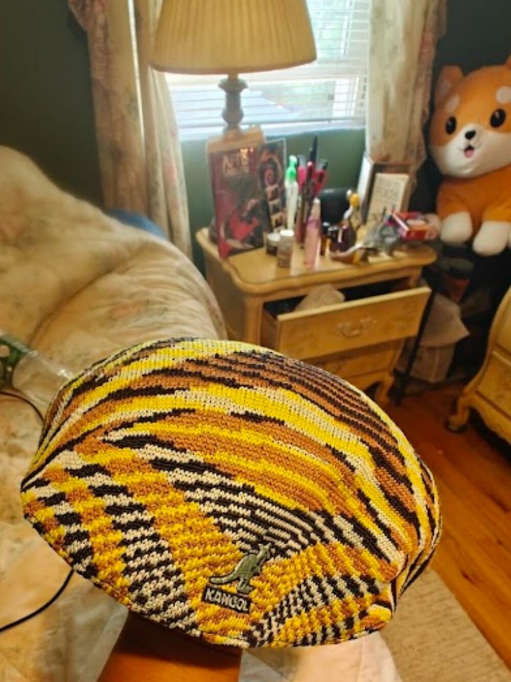 Kangol Carnival Casual Tiger Stripe Animal Print Bucket Hat Gold Black